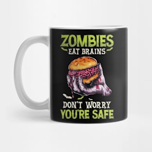 Zombies Eat Brains Halloween Mug